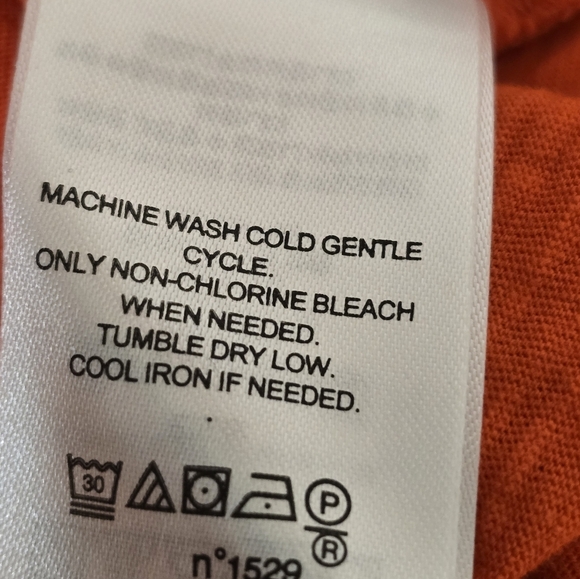 Ralph Lauren  Coquette Hippie Black Label  Jersey Orange  Short Puff Sleeves S2X - Picture 12 of 12